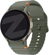 Bandz Siliconen Wave bandje 'Easy fit' - Geschikt voor Samsung Galaxy Watch 7 (40 & 44mm) / Galaxy Watch 6 Classic (43 & 47mm) / Galaxy Watch 5 (Pro) / Galaxy Watch 4 (Classic) / Galaxy Watch FE (groen)