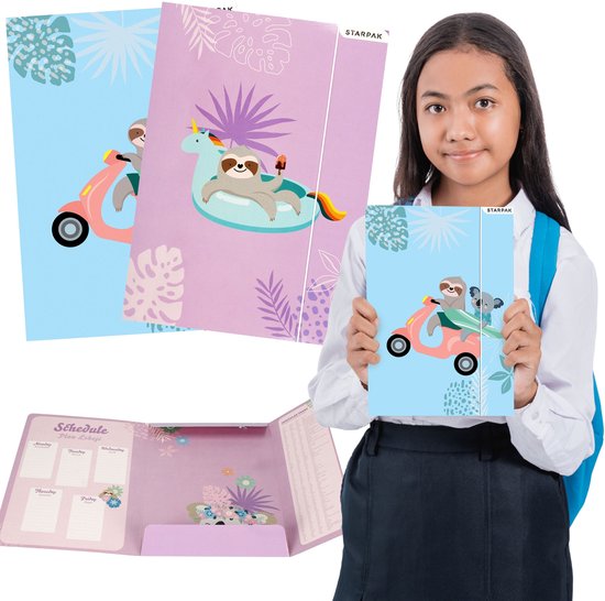 KOALA LUIAARD GELAMINEERD Elastomap Schoolmap met elastiek A4 STARPAK