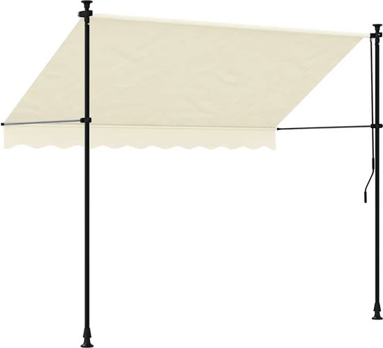 vidaXL-Luifel-uittrekbaar-250x150-cm-stof-en-staal-crèmekleurig