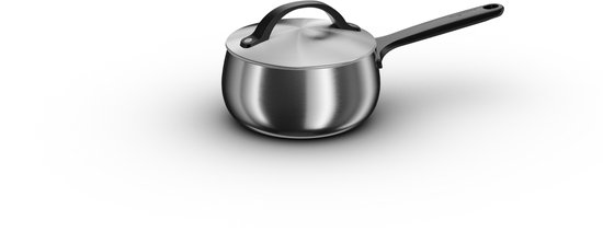 Edënbërg Classic Line - RVS Steelpan met Glazen Deksel 12 cm - 0.6 L