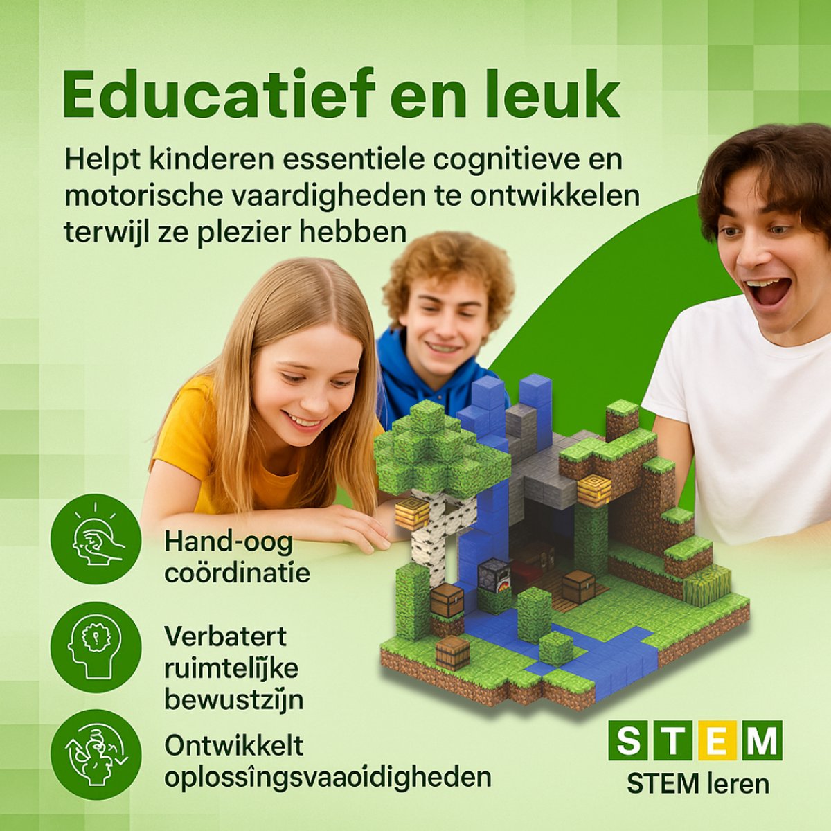 Magnetisch speelgoed – magnetisch bouwspeelgoed 300 stuks – magnetische bouwstenen - magnetische blokken – montessori speelgoed – magneten speelgoed - Jungle creek — afbeelding 4