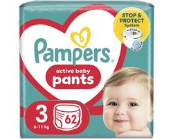 Pampers Ative Baby Pants - Maat 3 – 6-11 kg – 360° Pasvorm & Stop & Protect - 62 Luierbroekjes