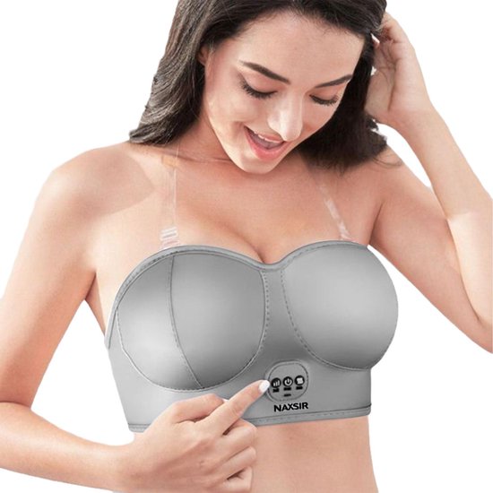 Soutien-gorge de Massage NAXSIR - BH de massage mammaire intelligent - Massage et Détente électriques - Argent