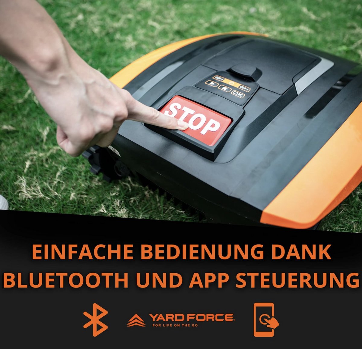 Afbeelding 3 van Robotmaaier – tot 260 m² – Bluetooth & App-bediening – 20V Lithium-ion – Mulchfunctie – Randsnijfunctie – 30% helling – 16 cm maaibreedte – 3 maaihoogtes (20–55 mm)