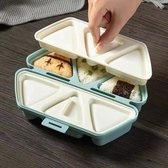 Onigiri vorm sushi-maker, roestvrij onigiri-maker, driehoekige vorm, rijstballenmaker, sushi-accessoires, sushi-vormset voor doe-het-zelf sushi, koken, kinderen, bento
