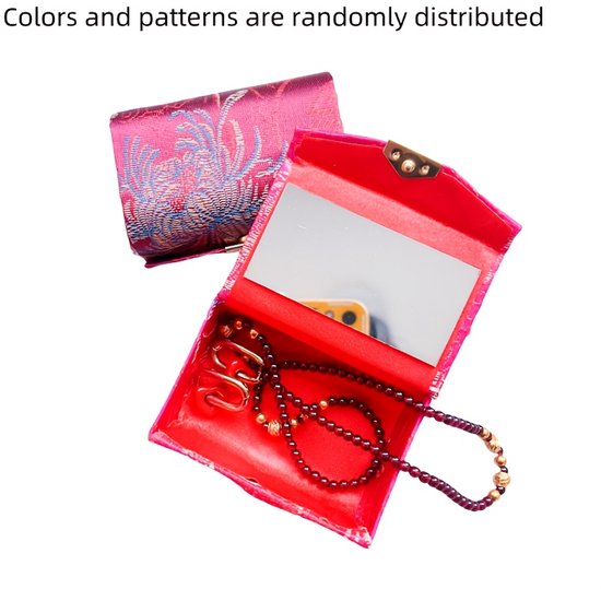 Lederen Lipstick Case Houder Opbergdoos Spiegel