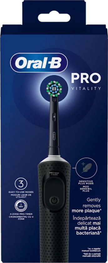 Oral-B Pro Vitality Black - Elektrische Tandenborstel - 3 Poetsstanden - Met Timer