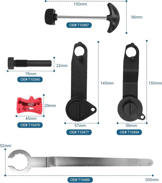 Set Attrezzi Per Cinghia Distribuzione VAG EA211, Per Golf VII, Audi A3, Seat Leon