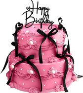 Lot De 8 Décorations De Gâteau D'anniversaire Personnalisées Pour Enfants Avec Inscription « Happy 8th Birthday » En Acrylique Pour Gâteau D' Anniversaire, Fête Prénatale, Tout âge