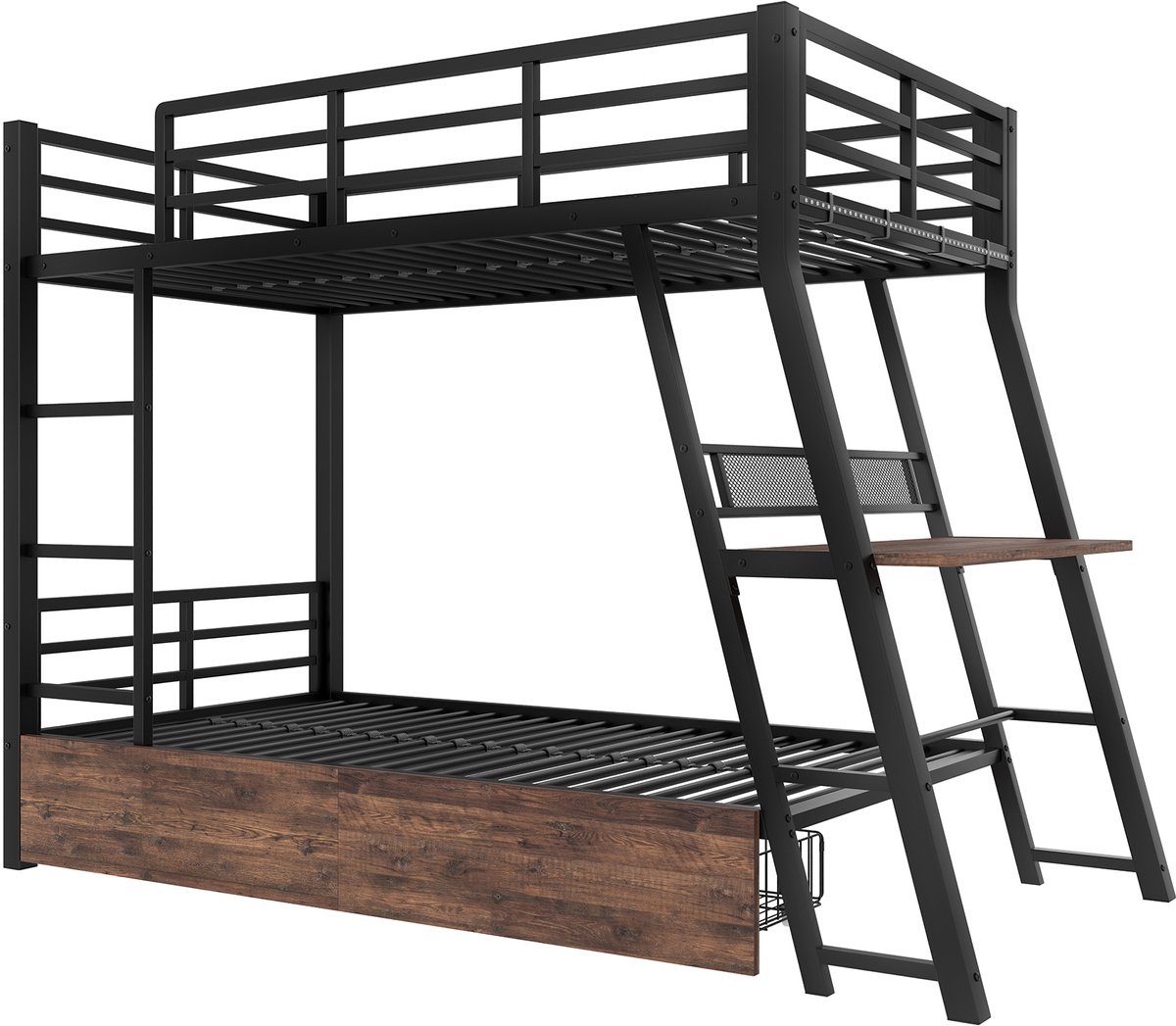 Merax Hoogslaper 90 x 200 cm, multifunctioneel hoogslaper 1-zits