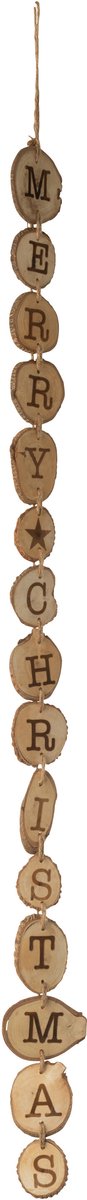 J-Line slinger Merry Christmas - hout - naturel