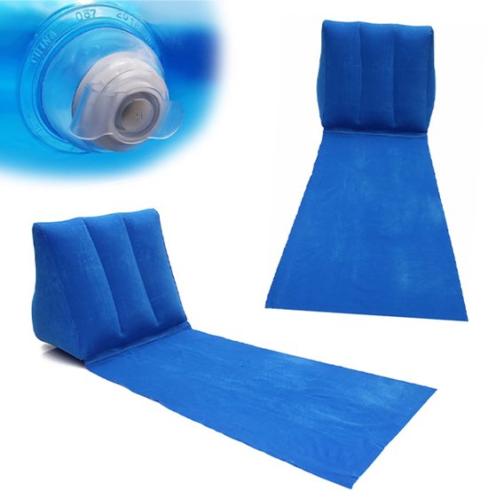 Vivva - Strandmatras - Opblaasbare Lounge Stoel - Strandligstoel - Kamperen - Waterdicht - (102x38cm) - LEHATIKO — afbeelding 3