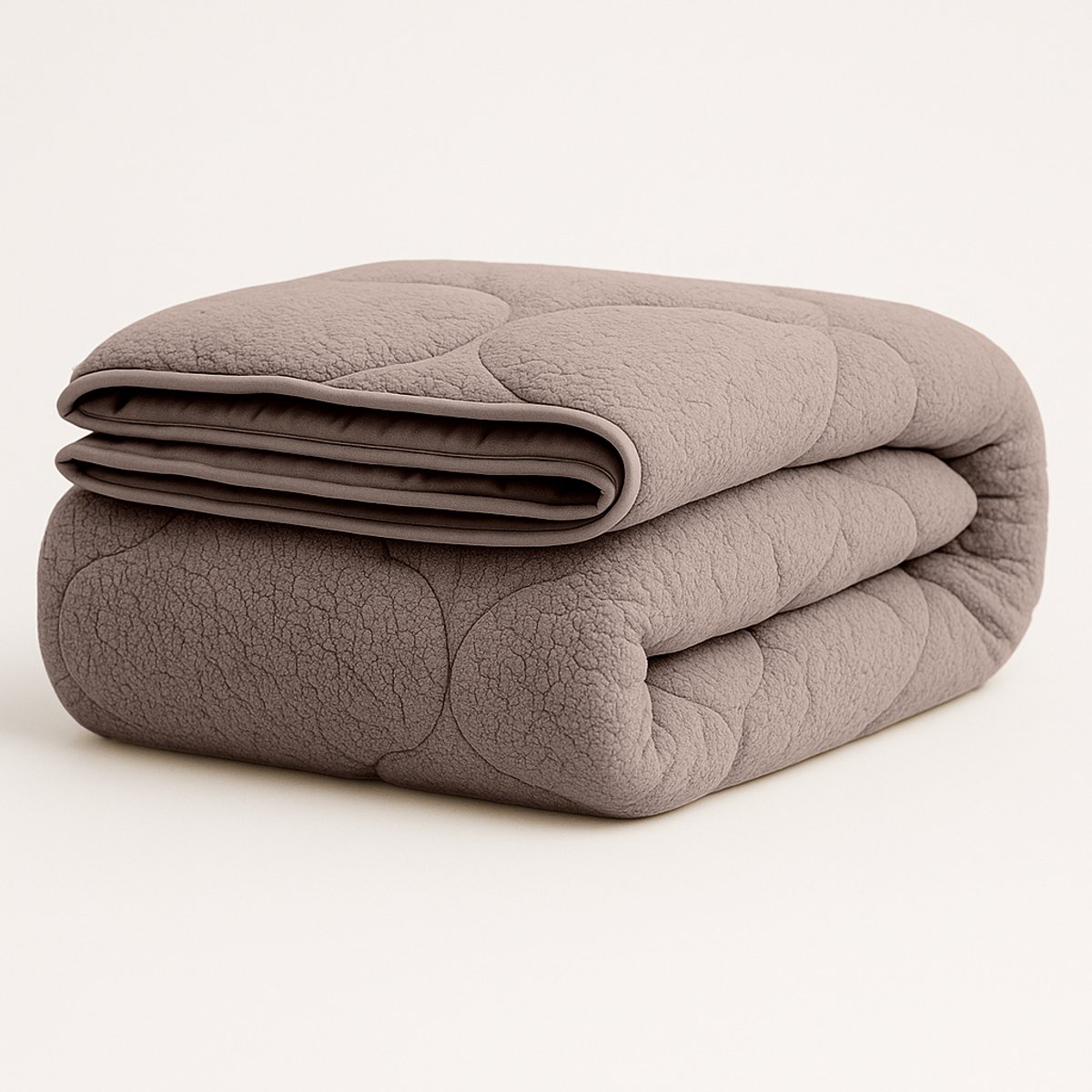 Y-NOT - Teddy Dekbed Zonder Overtrek 200x200 - All Season - Zacht & Wasbaar - Taupe