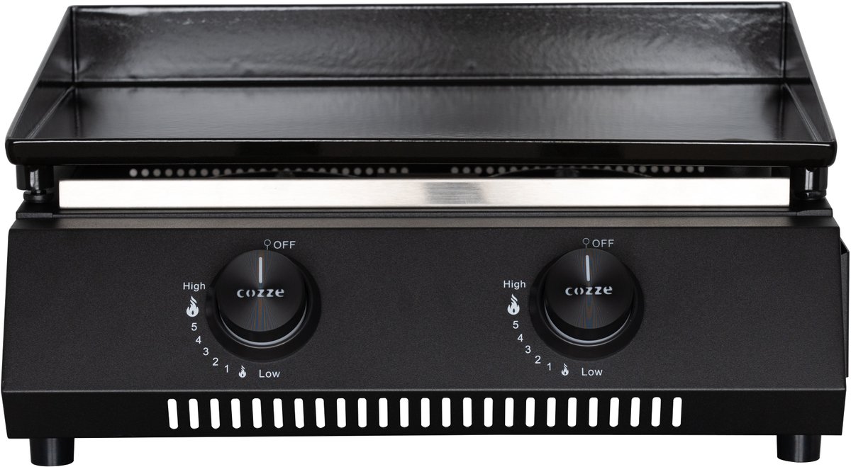 Cozze® G-400 Gas Plancha BBQ - 2 Gasbranders - Bakplaat BBQ voor Buiten Koken - Compacte Plancha Grill - 30 mbar - Outdoor Cooking thumbnail 4