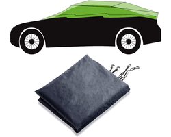 FLOORDIREKT Autohoes Halve Garagehoes voor Winter & Zomer - Donkerblauw - Geschikte Maat Selecteerbaar - 2,84 x 1,22 x 0,61 m