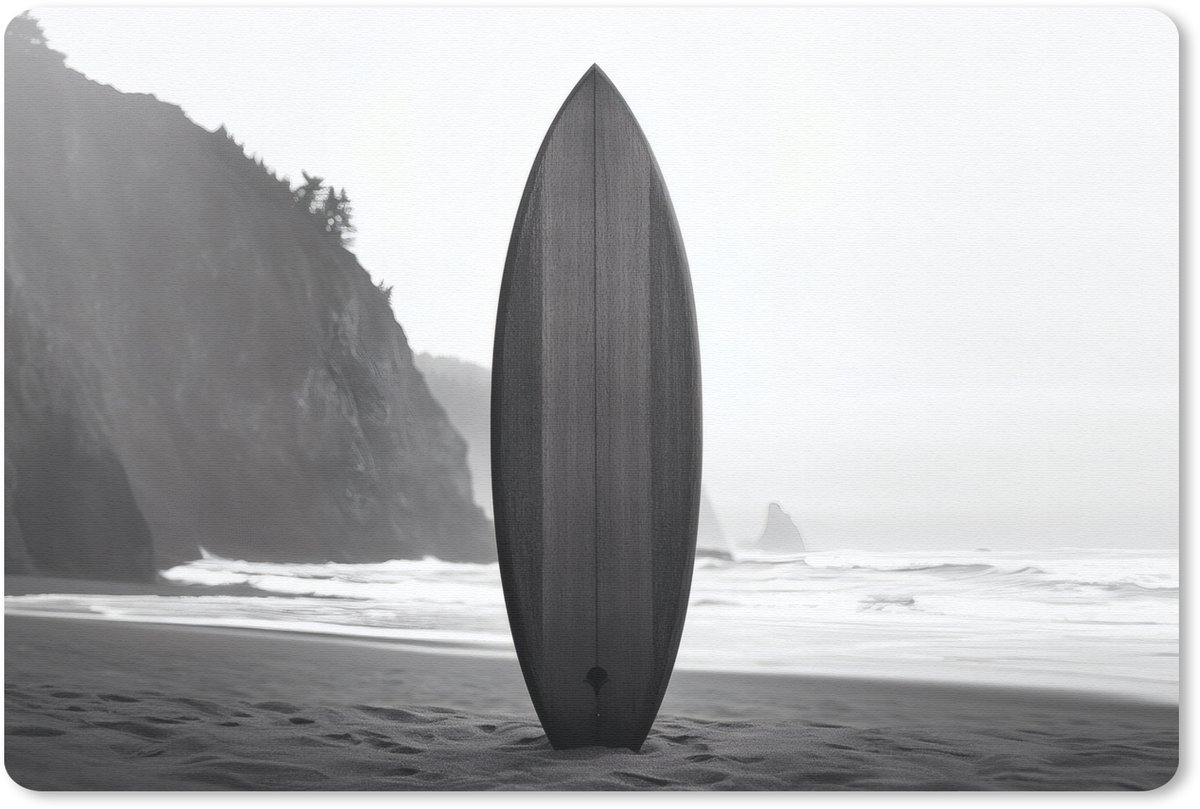 Muismat 27x18 cm - Mousepad Surfplank - Zand - Zee - Muismatten
