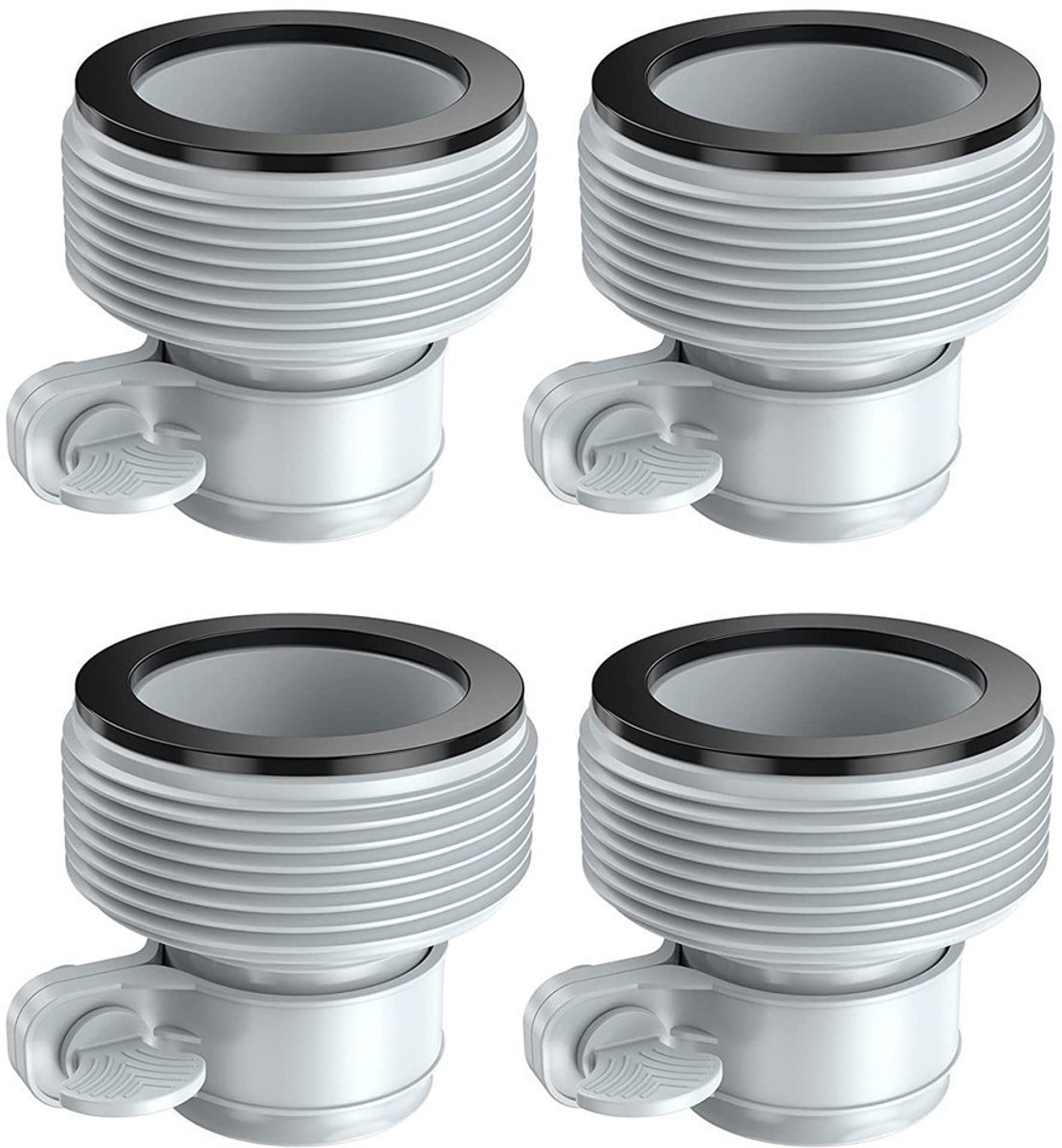 4 stuks geschikt voor Intex 29061 Adapter B - Connectors 32/38 mm