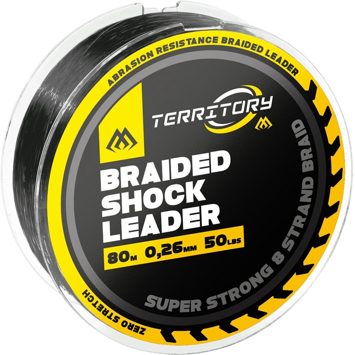Gevlochten Leader 0,35 mm x 80 m – Zwart - Mikado Shock Leader 70 lbs – Hoge slijtvastheid