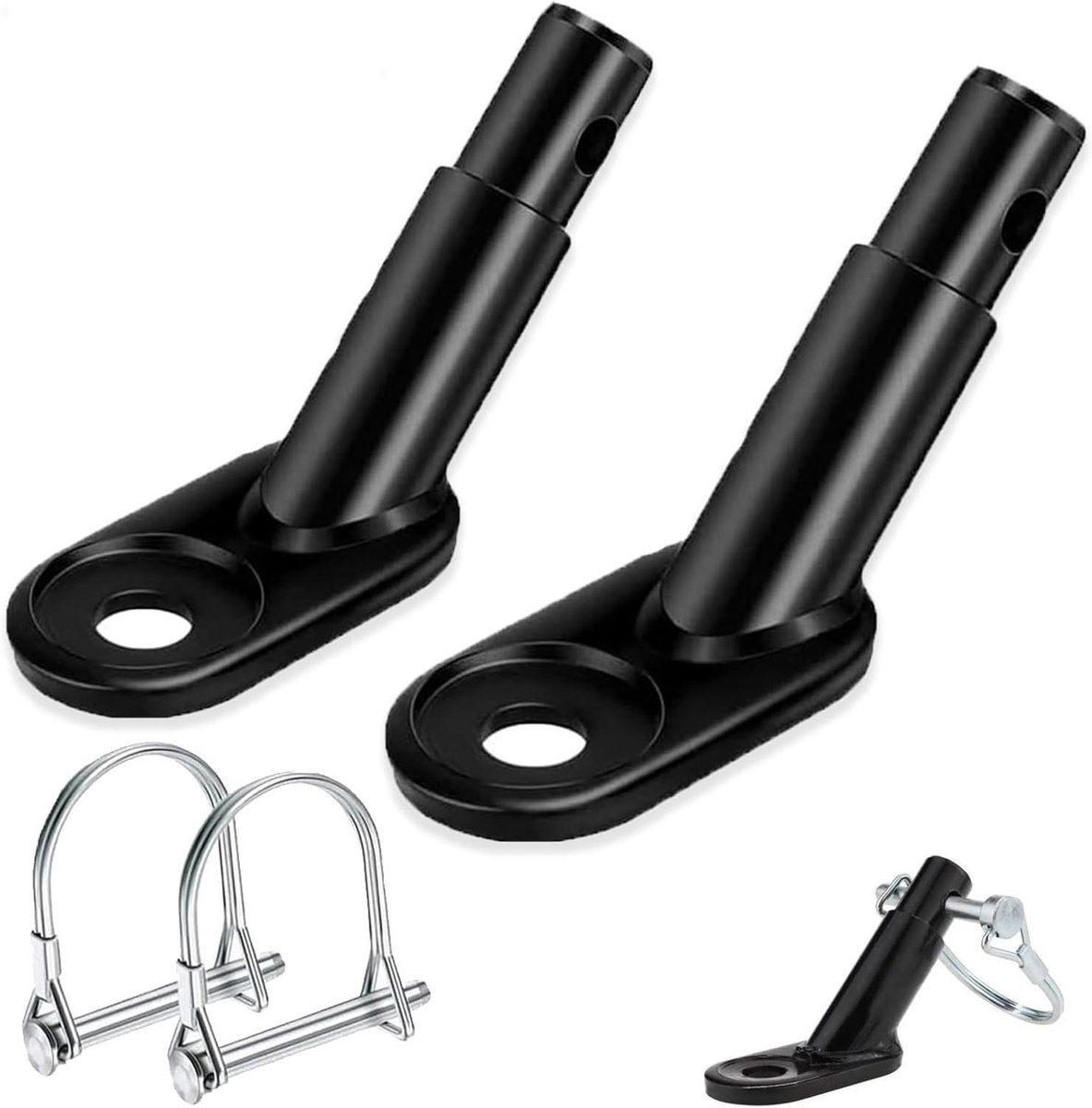 Allecto Plus - Fietskoppeling 2 stuks voor fietsaanhanger - Universele koppeling met veiligheidspen [zoekwoorden: fiets, aanhanger, trekhaak]