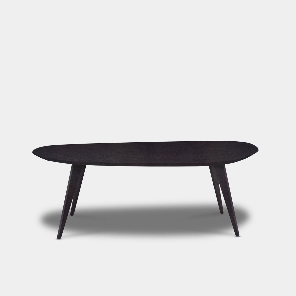 Tafel organisch eikenhout - Hout Onderstel - Night Glow