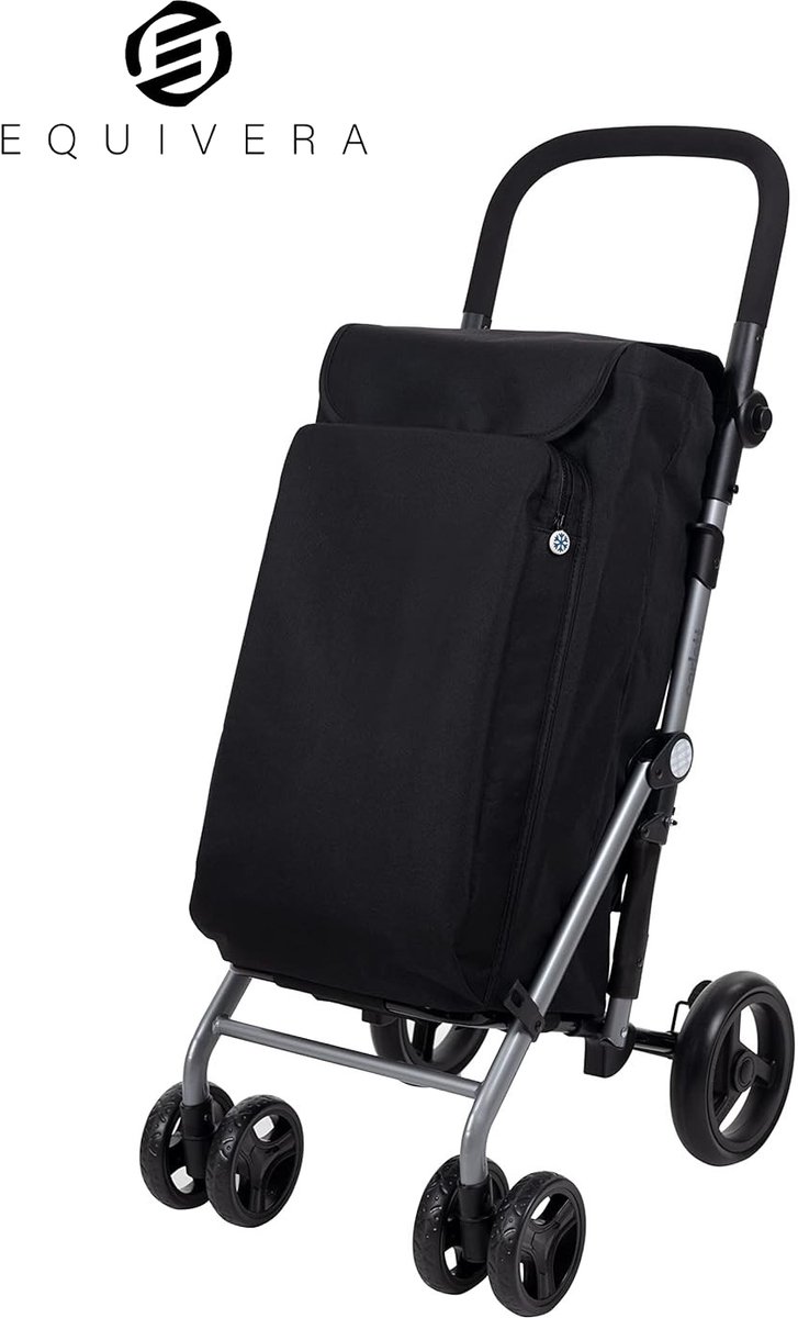 Equivera Boodschappentrolley met Koelvak - Boodschappentrolley - Boodschappen Trolley - Boodschappentrolleys