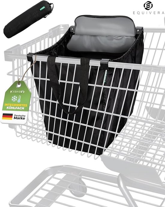 3in1 boodschappentrolley - 56 Liter - Zwart