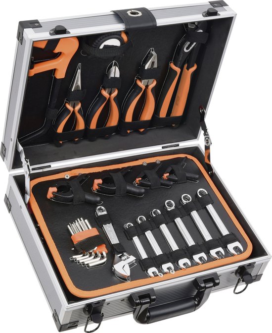 Boxer® 107-Delige gereedschapsset in koffer - XXL Toolbox - Gereedschapskoffer Gevuld - Gereedschapskist - Schroevendraaierset - Aluminium - Handgereedschap - Basisgereedschap - Cadeau voor mannen - Housewarming Cadeau