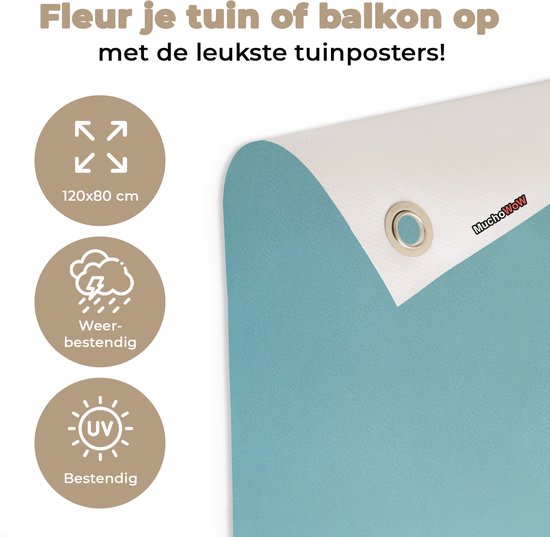 Affiche de jardin 120x80 cm - Décoration de jardin Parasol - Jaune - Plage - Mer - Affiche pour le jardin - Décoration extérieure - Tableau de jardin clôture - Décoration murale sur toile de jardin - Décoration murale sur toile de balcon