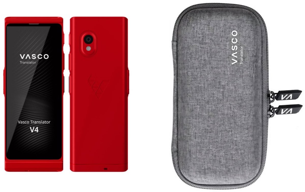 Afbeelding 2 van Vasco Translator V4 Ruby Red + Vasco hoes - taalvertaler nr 1 ter wereld - foto's en tekstvertaling - stemvertaling - werkt in bijna 200 landen