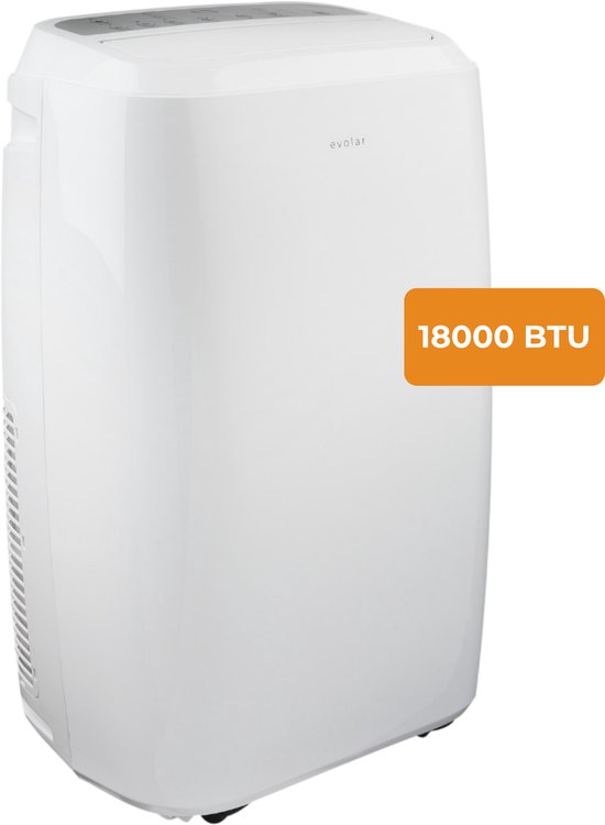 Evolar Mobiele Airco - 4-in-1 - 18000 BTU - met Luchtontvochtiger - incl. Raamafdichtingskit - WiFi - Voor Slaapkamer - EVO-18000CH