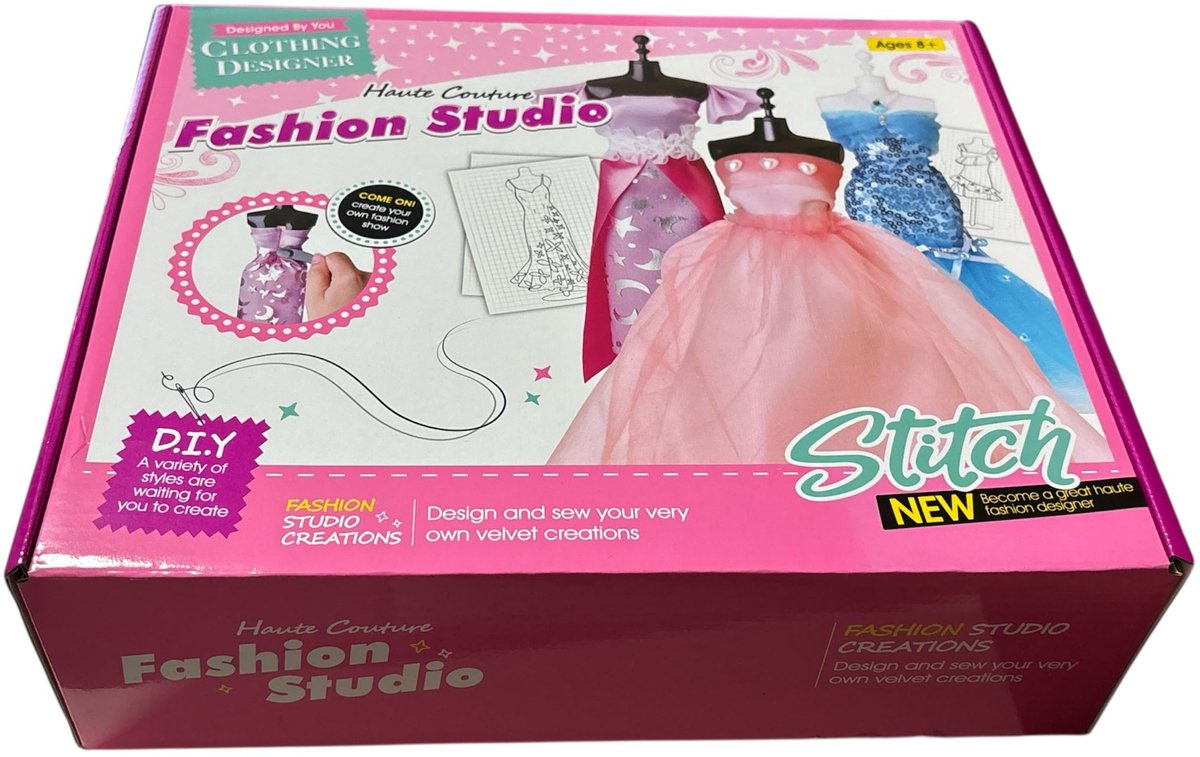 600 stuks meisjes modedesign naaikit 30 stof etalagepoppen kleding accessoires ideeën doe-het-zelf handwerk activiteit speelgoed kleding maken kit tieners meisjes kinderen verjaardagscadeau 6-12