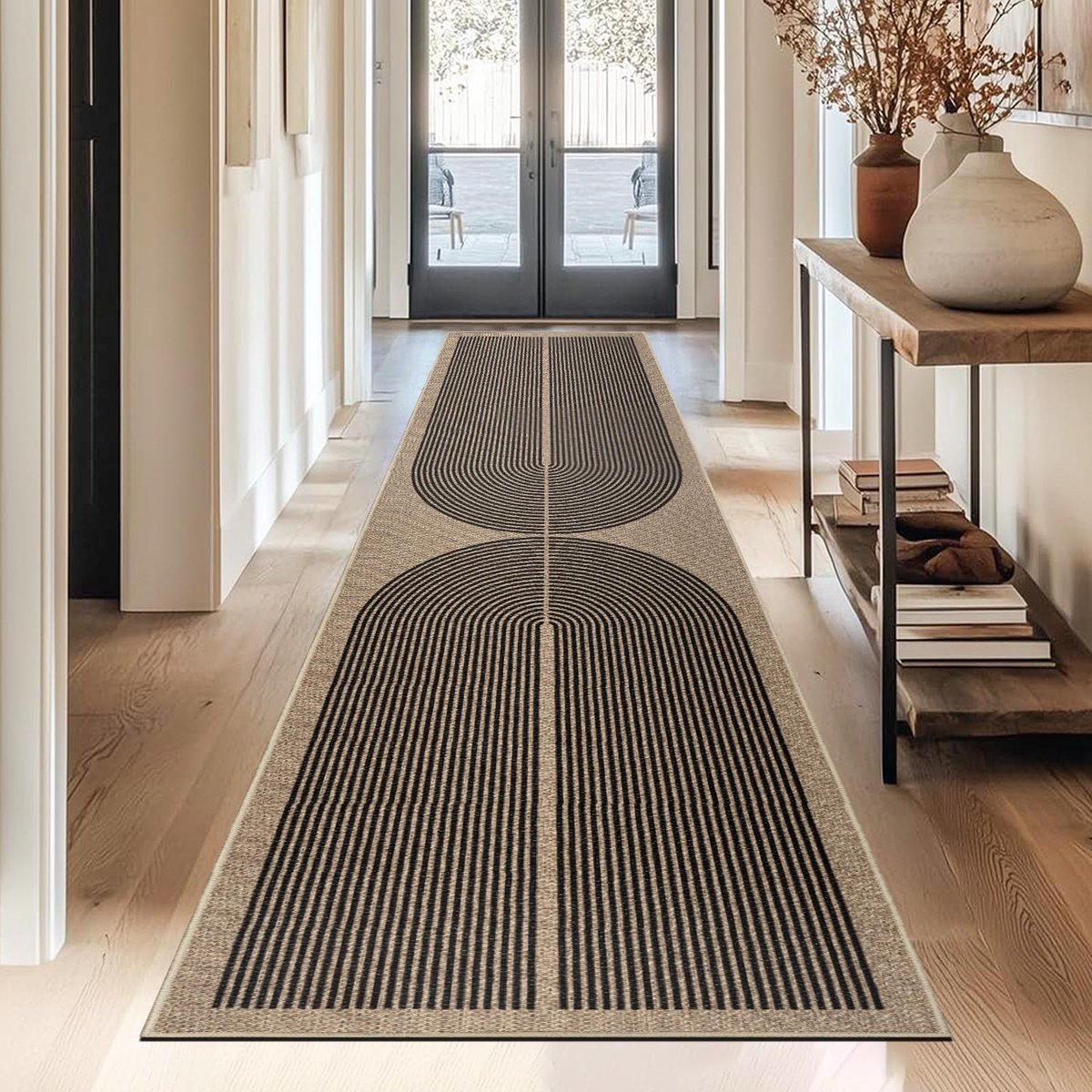 Ibenzoa® Stijlvolle en Wasbare Flur Loper 80x300cm met Jute Uiterlijk voor Diverse Ruimtes
