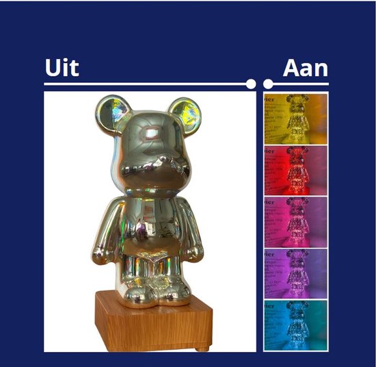 Lampe ours effet feu d'artifice - Veilleuse enfant - Lampe enfant - Lampe 3D Lampe de table LED