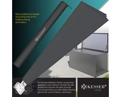 KESSER® Balkonventilator met LED | Opvouwbaar met wandbevestiging | 140x140cm | Balkonscherm | Balkonscherm | Zijluifel | Weerbestendig | Inclusief bevestigingsmateriaal De productbeoordeling is 4,5 sterren, gebaseerd op 24 beoordelingen. (24)