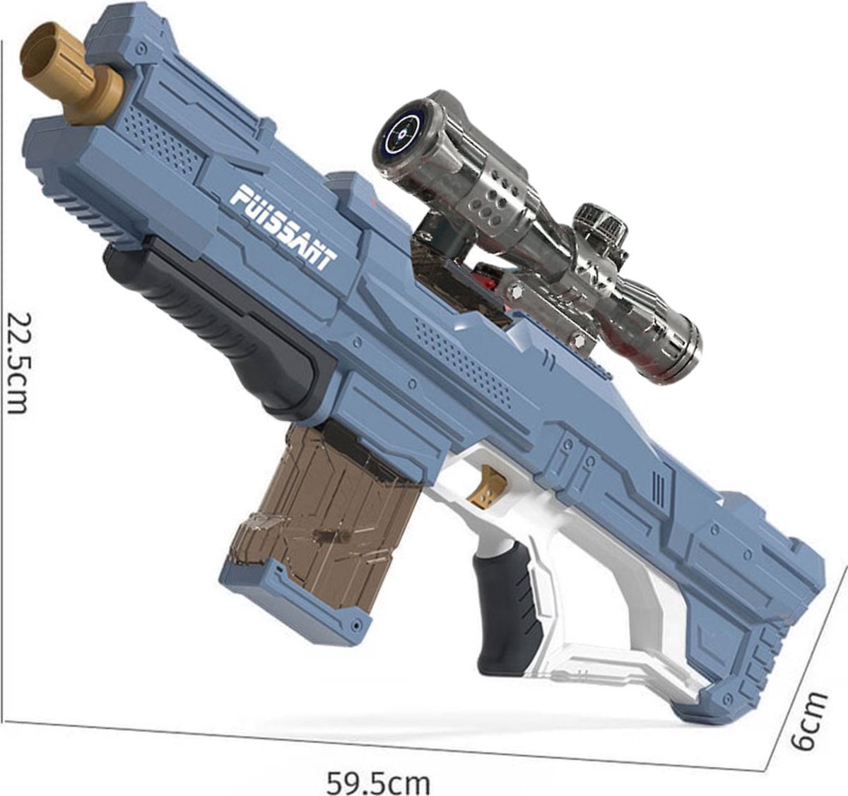 Modito Automatisch Waterpistool met Vizier Blauw - Elektrisch Waterpistool - Watergeweer - Super Soaker - Watergun - Buitenspeelgoed — afbeelding 10