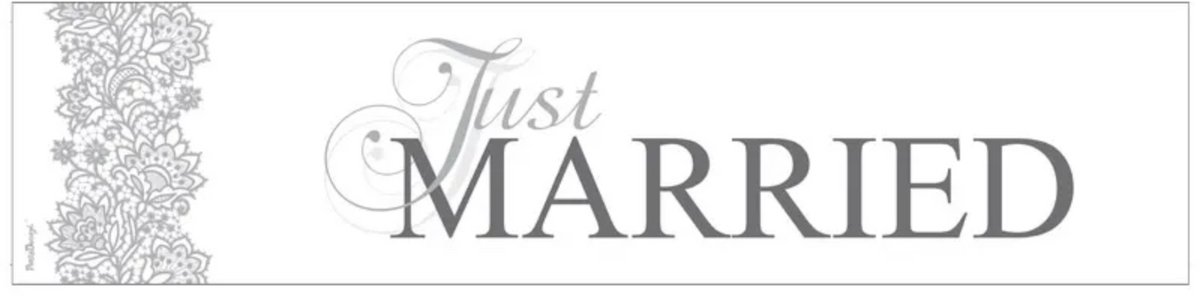 Nummer plaat - Just Married