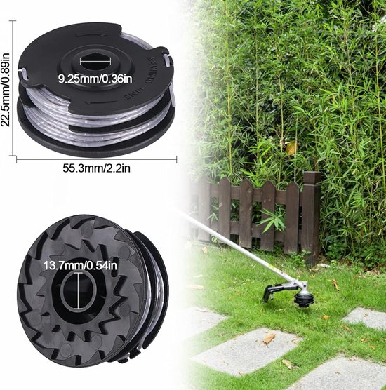 Maaidraad - 4 Stuks - trimmerdraad - Reserve draden - draadspoelen - voor Vervangende spoel voor Bosch Art 30-36 LI grasmaaier - 20ft - vervangende spoel voor Bosch Art 24, Art 27, Art 30 grasmaaiers van Merkloos	 — afbeelding 5