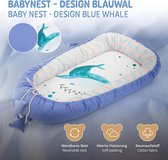 Baby Nest Omkeerbaar overtrek 90x50 cm Donkerblauw Katoen Joyz
