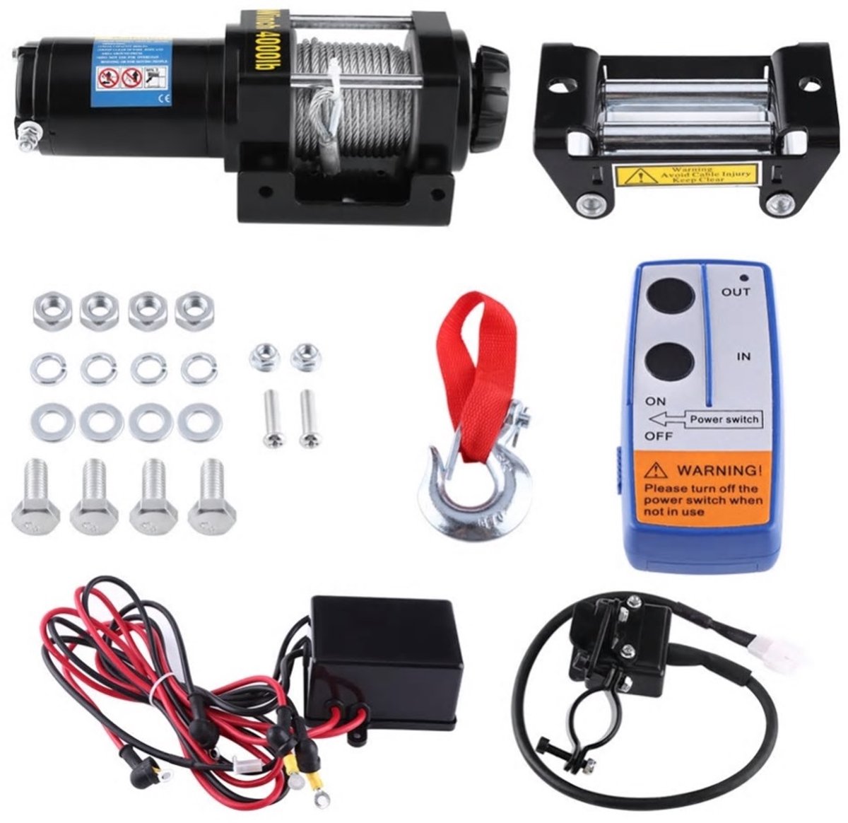 VDT Lier Elektrisch 4000lbs / 1814kg - 12 Volt