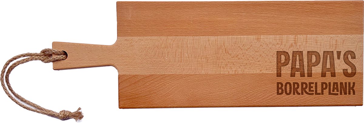 Borrelplank Hapjesplank Snijplank Serveerplank - 17 x 49 cm - Papa's borrelplank