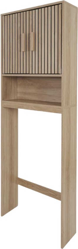 MISOU Klaus WC Kast - Wasmachinekast - Bovenkast - Toiletkastje - Badkamerdressoir - Meubel - Kastje - Toiletrolhouder - Hout