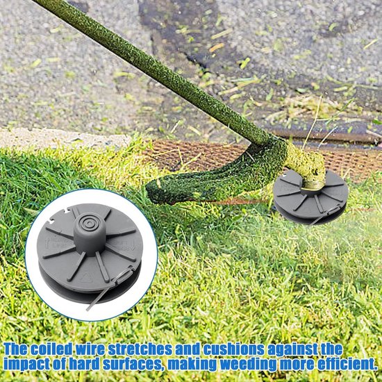 Set van 3 spoelen + 1 hoes - draadspoel geschikt voor Gardena 5307-20, etc. Ø 1,6 mm, 6,1 m lengte - Maaidraad Universeel - Trimmerdraad - maaidraad voor bosmaaier van Merkloos	 — afbeelding 3