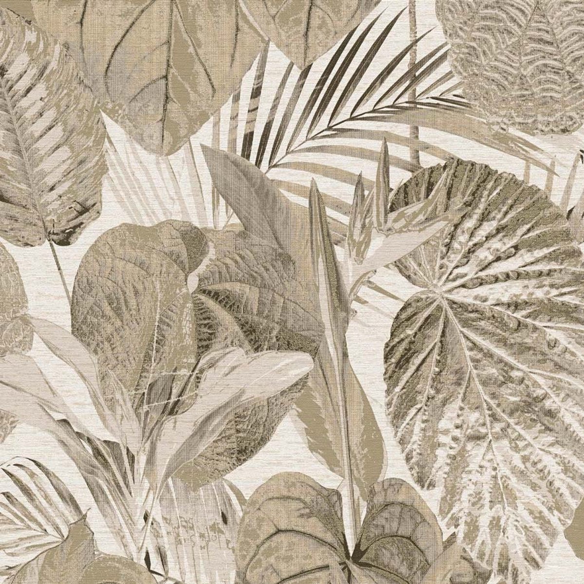 BLADEREN BEHANG | Botanisch - Beige Taupe - LivingWalls Famous Garden