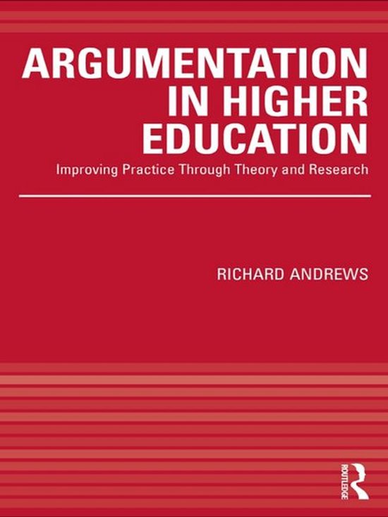 Argumentation in Higher Education - cover