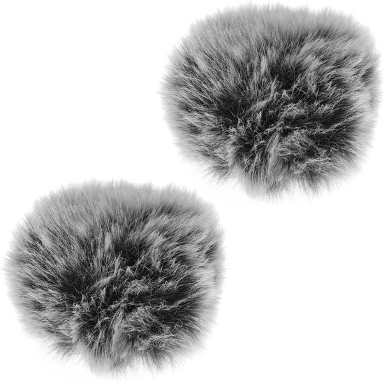 Foto: Allecto plus 2 stuks bont microfoon windscherm 10 cm lavalier mic windbreker mini wind filter mic windscherm muff pop filter voor binnen en buiten gebruik