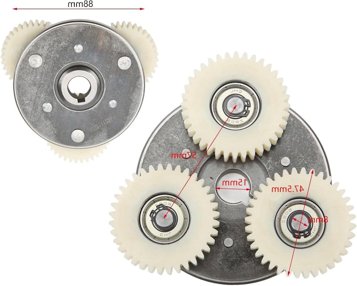 E Bike Motor Gear Kit met 36T Planetaire Nylon Tandwielen - Geschikt voor Elektrische Fietsen 500W-750W - Duurzame Onderdelen voor Aandrijfsysteem