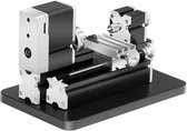 Mini-Draaibank Van metaal 70x130 Mm, Freesmachine met 20000 Tpm, 36 W Motor, 3-Klauwplaat En Beschermkap voor Nauwkeurige metaalbewerking