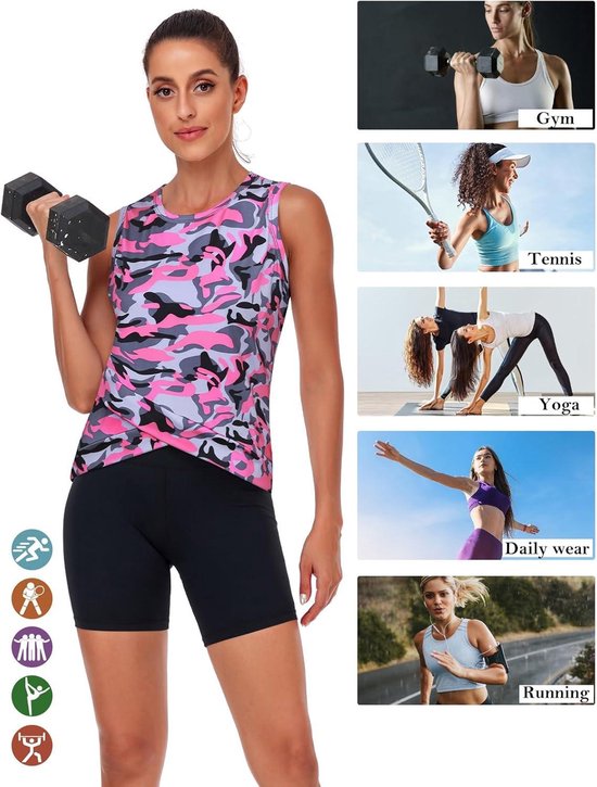 Workout Tank Tops Vrouwen - Mouwloze Gym Sport Yoga Atletische — afbeelding 4