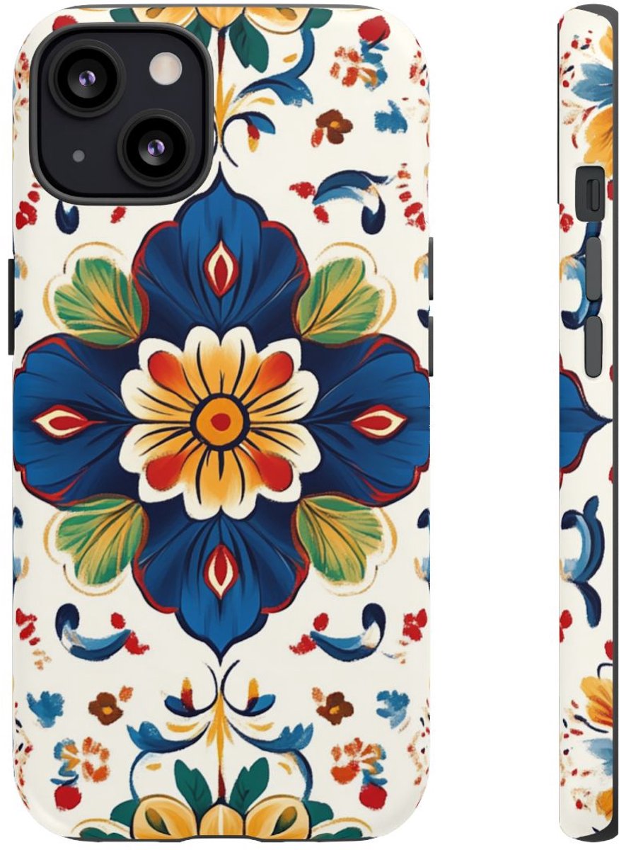 Kleurrijk Bloemenpatroon – Telefoonhoesje Geschikt voor iPhone 13
