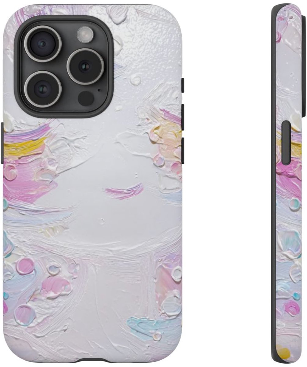 Abstracte Pastelkleuren Textuur – Telefoonhoesje Geschikt voor iPhone 15 Pro
